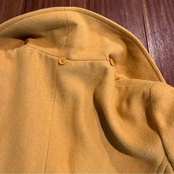 New York & Co Women’s Gold Wool Blend Jacket Coat Horn Toggles Size Medium - Picture 4 of 10
